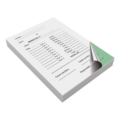 Monetar autocopiativ, A6, 50 file, 2 exemplare