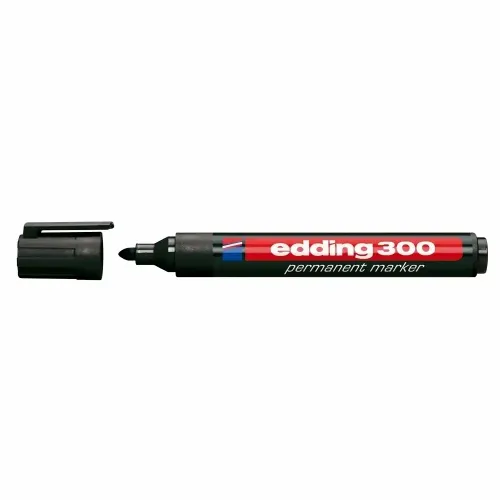 Marker permanent Edding 300, corp plastic, varf rotund, 1.5-3 mm